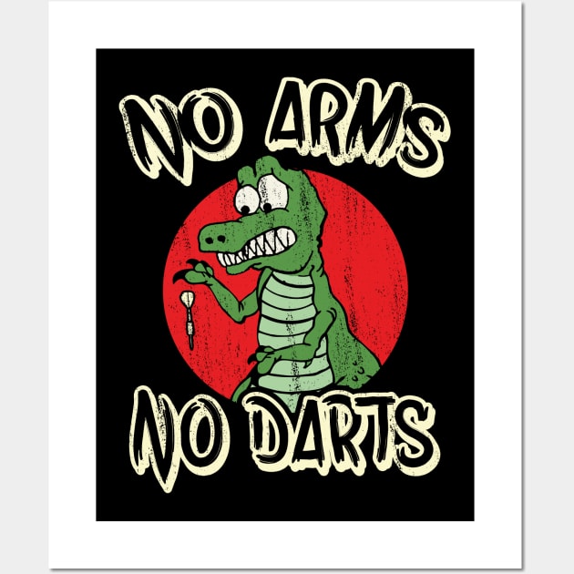 Funny bad at Darts T-Rex Dino Bullseye Fan Gift Wall Art by MrTeee